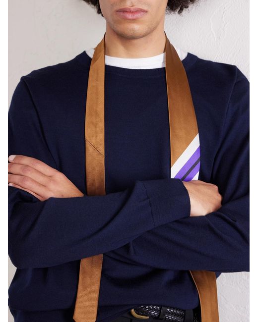 Merino Wool Sweater di Dries Van Noten in Blue da Uomo