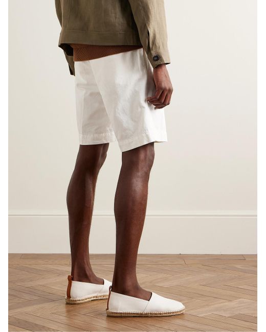 Incotex White Venezia 1951 Straight-leg Cotton-blend Bermuda Shorts for men