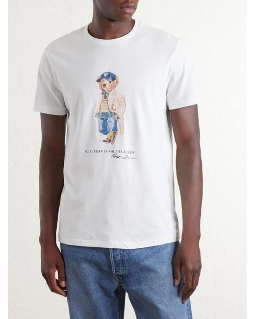 Polo Ralph Lauren White Logo-Print Cotton-Jersey T-Shirt for men