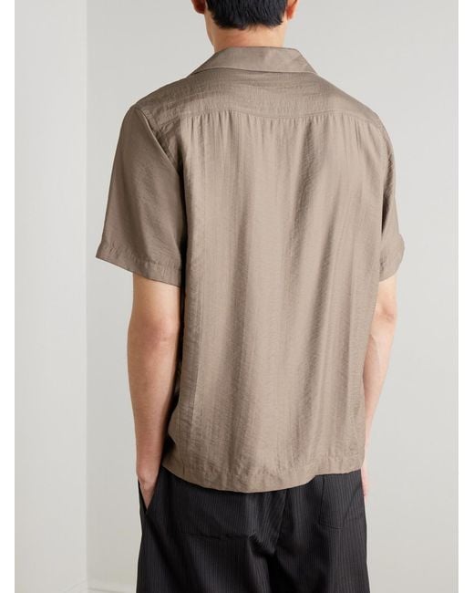 NN07 Natural Hank 5971 Camp-Collar Modal-Blend Seersucker Shirt for men
