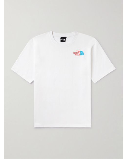The North Face White Slim-fit Logo-print Cotton-jersey T-shirt for men