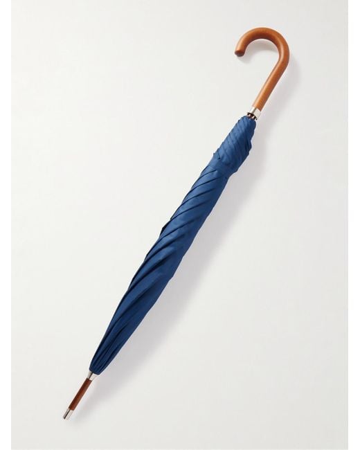 Kingsman London Undercover Argylle Regenschirm mit Griff aus Holz in Blue für Herren