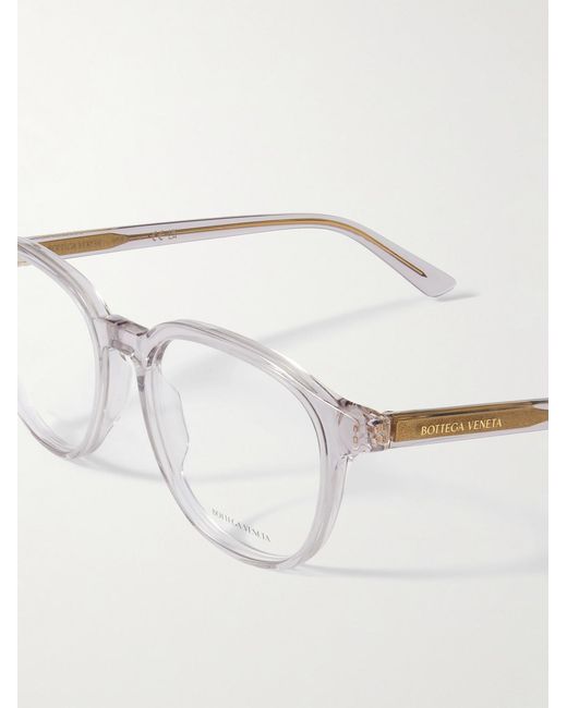 Bottega Veneta Natural Round-Frame Recycled-Acetate And-Tone Optical Glasses for men