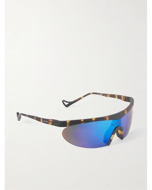District Vision Blue Koharu Eclipse D-Frame Polycarbonate Mirrored Sunglasses for men