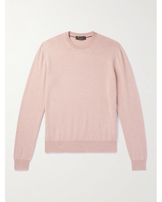 Loro Piana Pink Slim-fit Baby Cashmere Sweater for men
