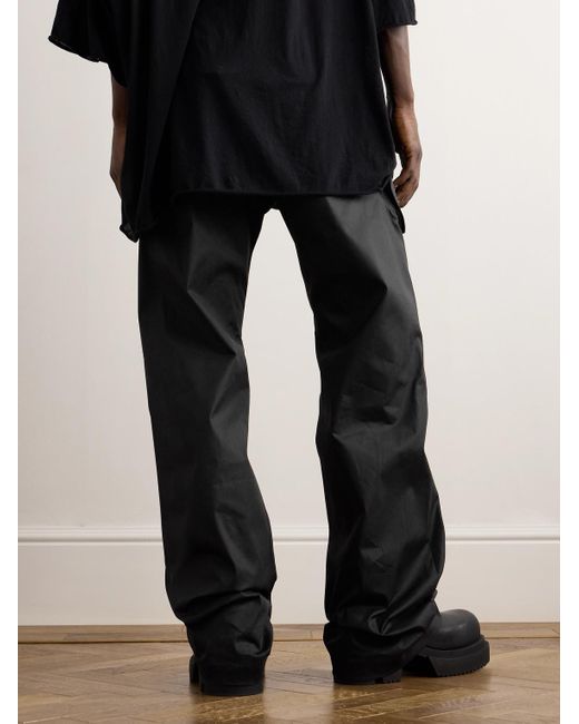 Rick Owens Black Stefan Stretch-cotton Cargo Trousers for men