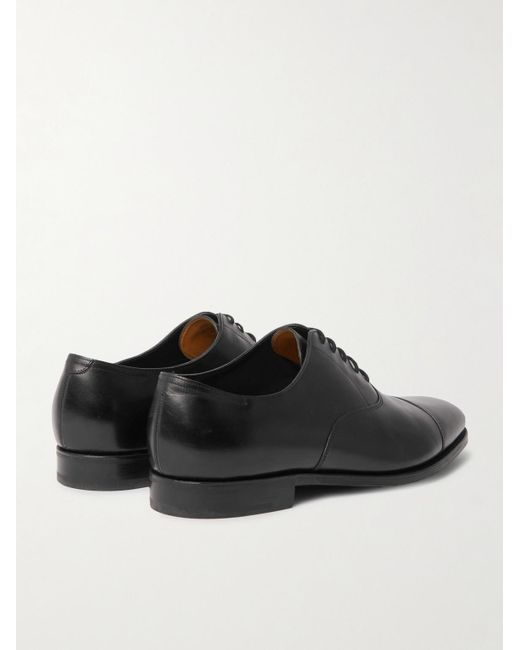 John Lobb Black City Ii Leather Oxford Shoes for men