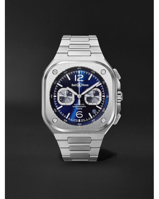 Bell & Ross Black Br 05 Automatic Chronograph 42Mm Stainless Steel Watch, Ref. No. Br05C-Bu-St/Sst for men