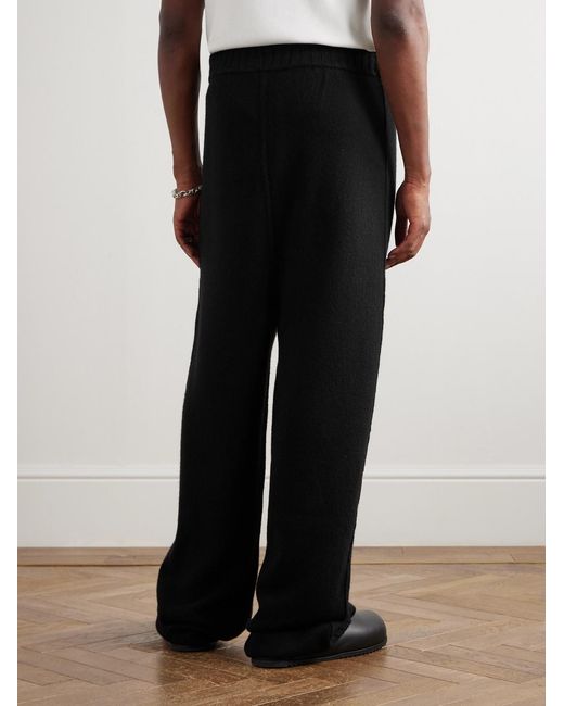 Rick Owens Black Las Palmas Straight-leg Cashmere Sweatpants for men