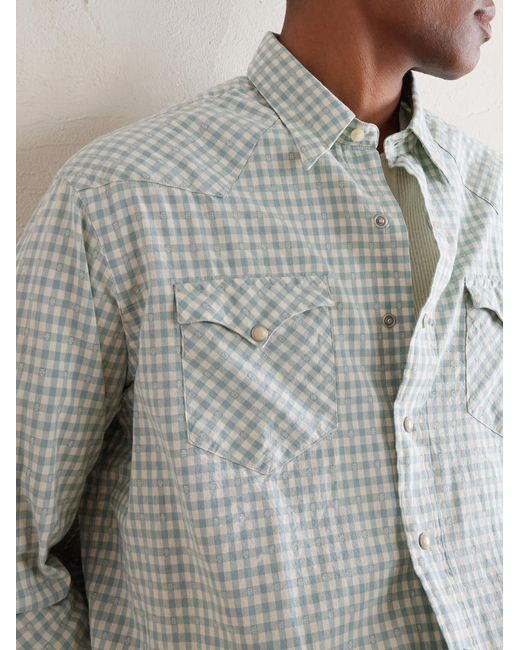 Polo Ralph Lauren Blue Gingham Cotton-Flannel Shirt for men
