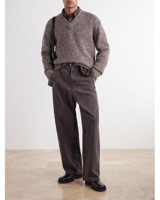 NN07 Gray Flint Merino Wool-Blend Sweater for men