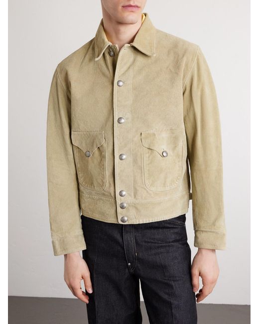 RRL Natural Schwab Suede Jacket for men