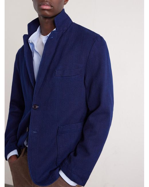 Blue Blue Japan Blue Sashiko Cotton-piqué Blazer for men