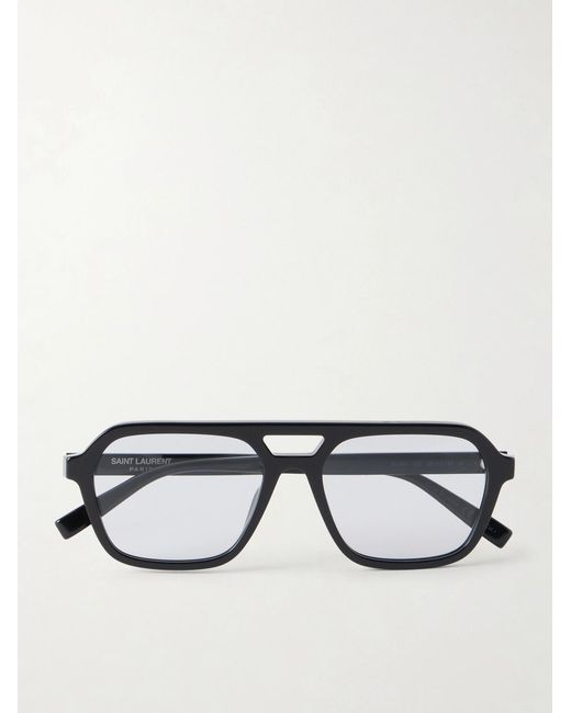 Saint Laurent Black Aviator-style Acetate Sunglasses for men