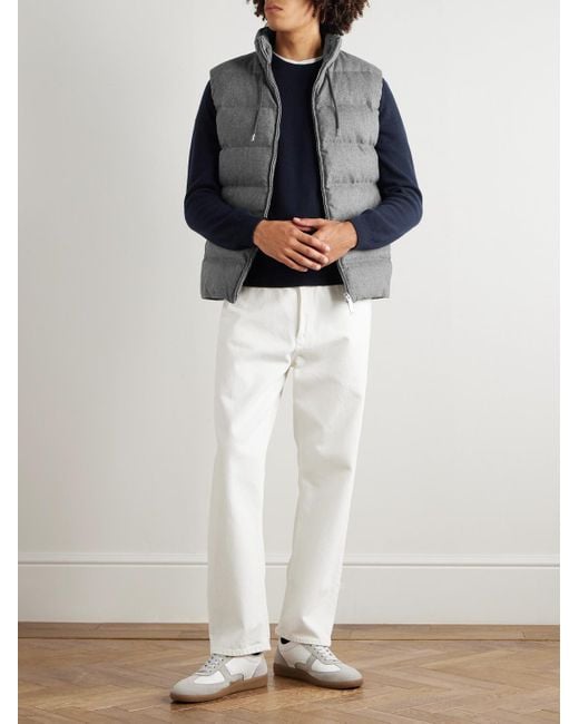 Incotex Wool And Cashmere-Blend Sweater di Slowear in Blue da Uomo