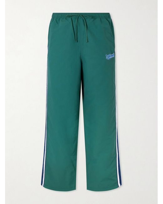 Aimé Leon Dore Green Logo-Embroidered Shell Track Pants for men