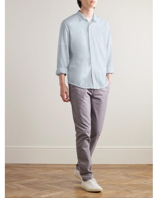 James Perse Standard Hemd aus Baumwolle in Blue für Herren