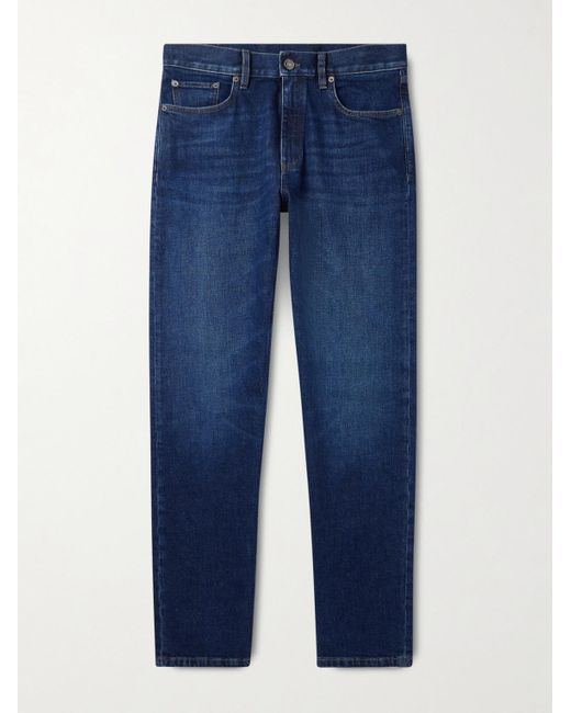 Zegna Blue Roccia Straight-Leg Stretch Jeans for men