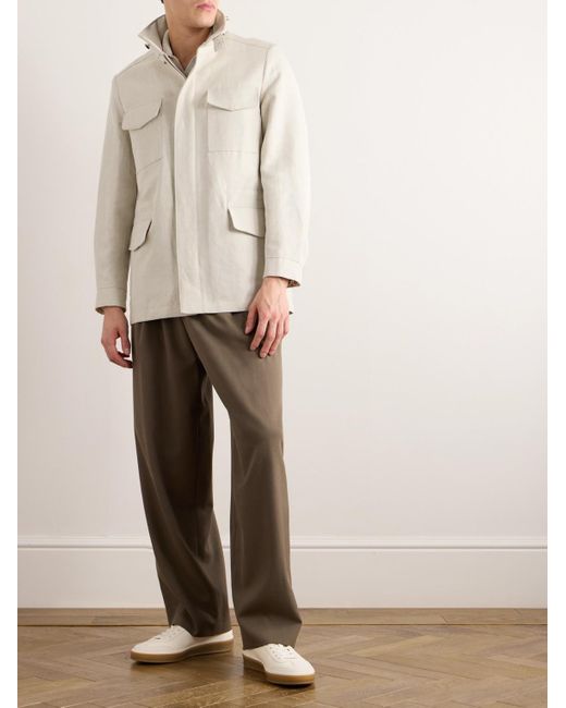 Loro Piana Natural Traveler Rain System® Cotton And Linen-blend Field Jacket for men
