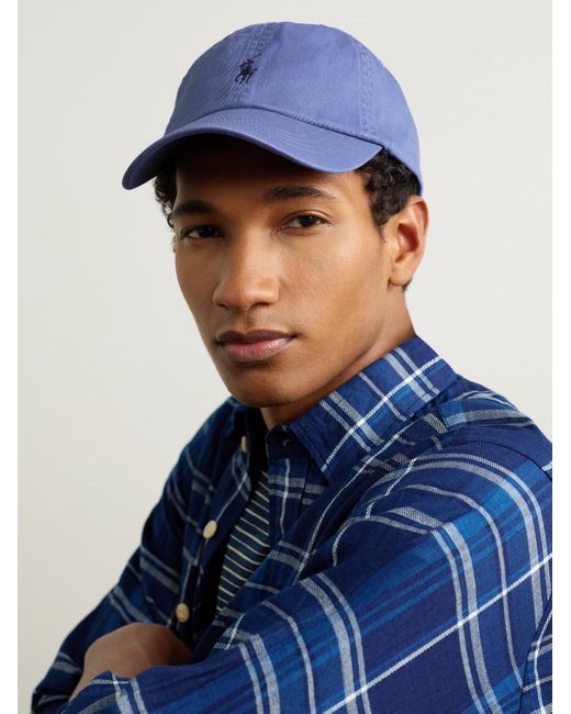 Polo Ralph Lauren Blue Logo-embroidered Cotton-twill Baseball Cap for men