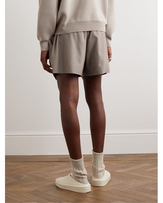 Fear Of God Gray Eternal Wide-Leg Twill Drawstring Shorts for men