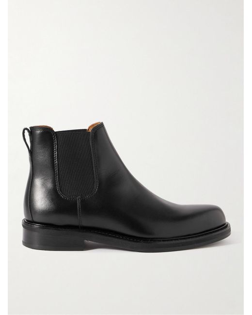 Mr P. Black Olie Leather Chelsea Boots for men