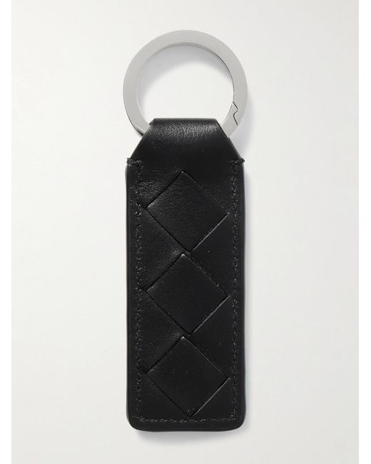 Bottega Veneta Black Tone And Intrecciato Leather Key Fob for men