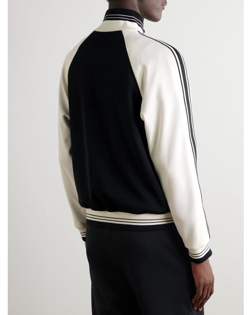 Céline Trainingsjacke aus technischem Jersey mit Logostickerei und Streifen in Black für Herren