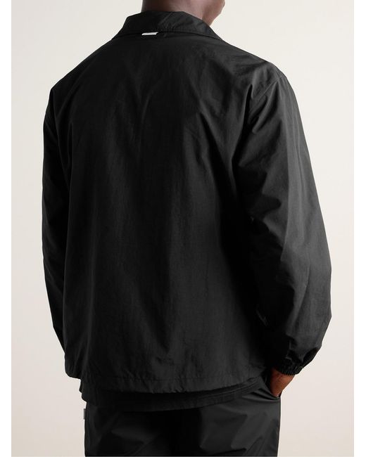 (w)taps Black Logo-Print Pertex Nylon Jacket for men