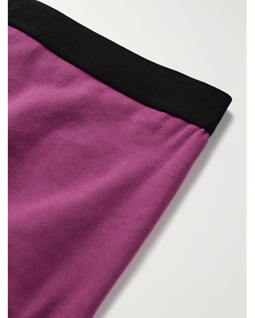 Tom Ford Purple Stretch-cotton Boxer Briefs for men