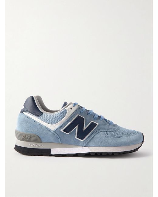 New Balance Blue 576 Faux Leather-trimmed Suede And Mesh Sneakers for men