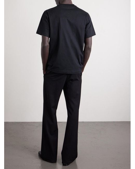Burberry Black Seth Logo-Print Cotton-Jersey T-Shirt for men