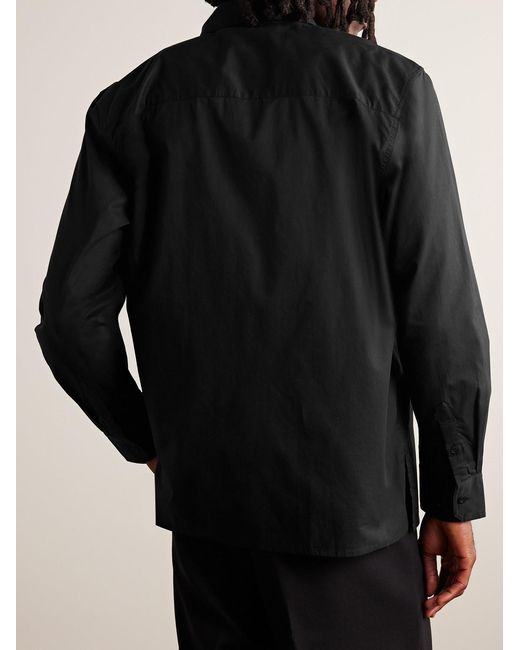 Nili Lotan Black Finn Cotton-Poplin Shirt for men