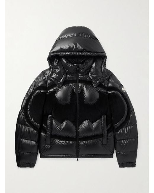 Moncler Black X Batman Solander Brand-Patch Regular-Fit Shell-Down Jacket for men