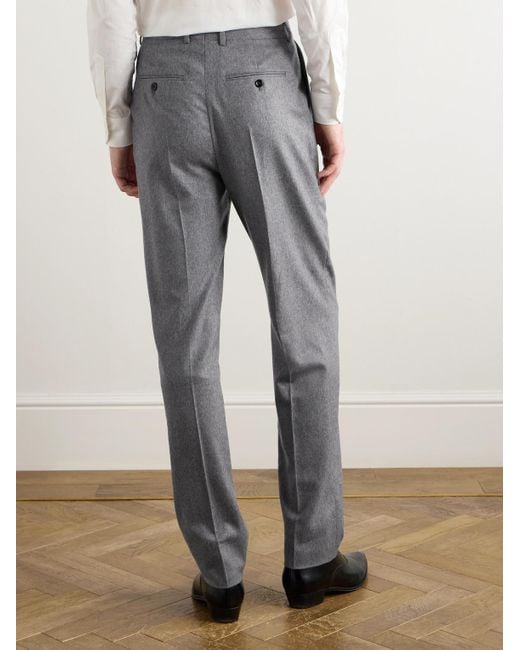 Céline Gray Keith Tapered Pleated Cashmere-Flannel Trousers for men