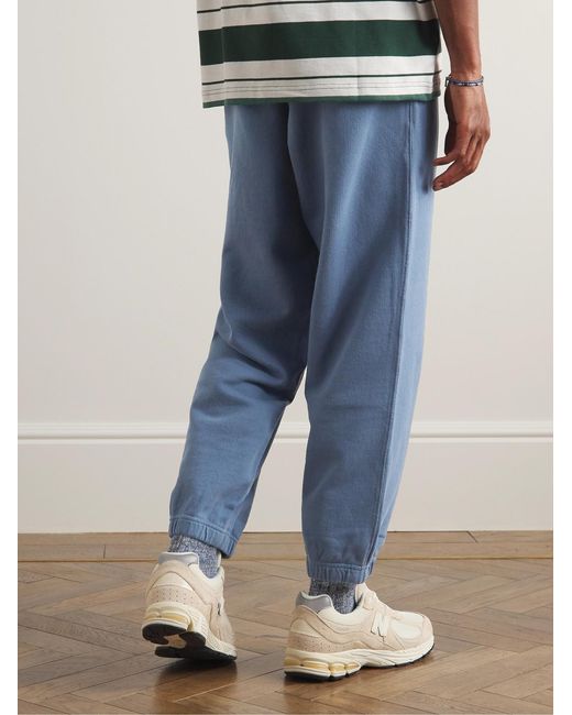 Norse Projects Blue Vanya Tapered Cotton-Jersey Sweatpants for men