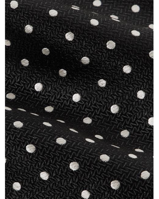 Favourbrook Black Pickwick 7.5cm Polka-dot Silk-jacquard Tie for men