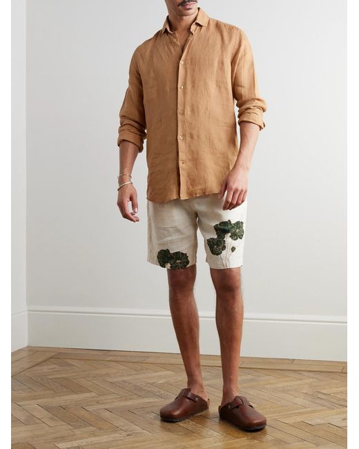Frescobol Carioca Natural Antonio Linen Shirt for men