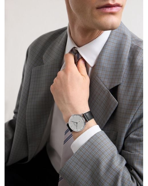 Nomos Black Metro 38 Date Hand-Wound Stainless Steel Watch, Ref.1102 for men