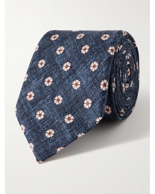 Favourbrook Osterley Krawatte aus Seide mit Blumendruck in Blue für Herren
