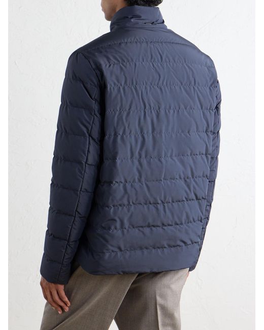 Herno Quilted Padded Down Jacket in Blue für Herren
