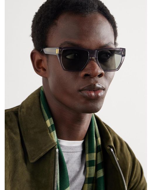 Dunhill Gray D-frame Acetate Sunglasses for men