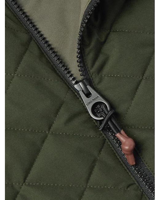 Loro Piana Green Rocky Padded Quilted Storm System® Shell Gilet for men