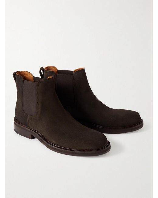 Mr P. Black Olie Suede Chelsea Boots for men