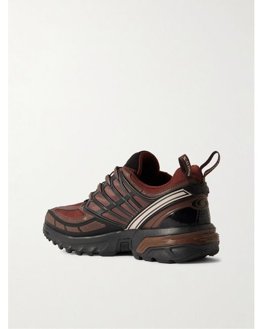 Salomon Black Acs Pro Gtx Rubber-Trimmed Gore-Tex Mesh Sneakers for men