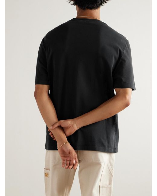 Versace Black Re-Edition Panther Printed Cotton-Jersey T-Shirt for men