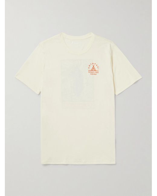 COTOPAXI Natural Llama Map Printed Organic Cotton-blend Jersey T-shirt for men
