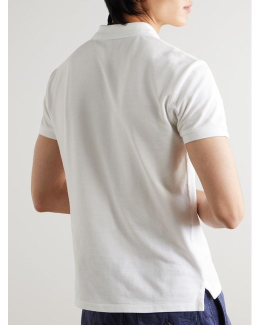 Polo Ralph Lauren White Slim-Fit Cotton-Piqué Polo Shirt for men