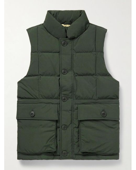 FRIZMWORKS Green Karakoram Quilted Nylon Down Gilet for men