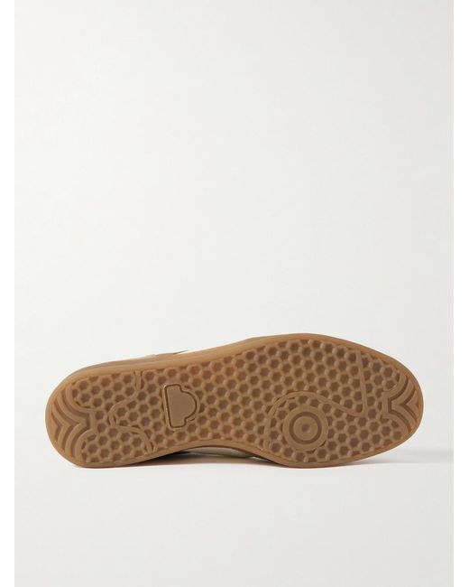 Mr P. Natural Colour-Block Suede And Leather Sneakers for men